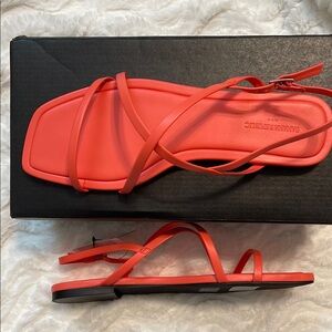 NIB Banana Republic Electric Coral Strappy Sandals